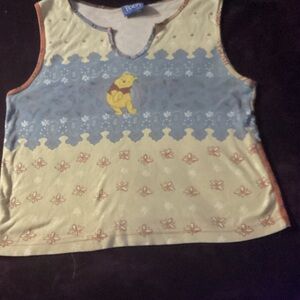 Disney Yellow and Blue Winnie the Pooh Tank Top
